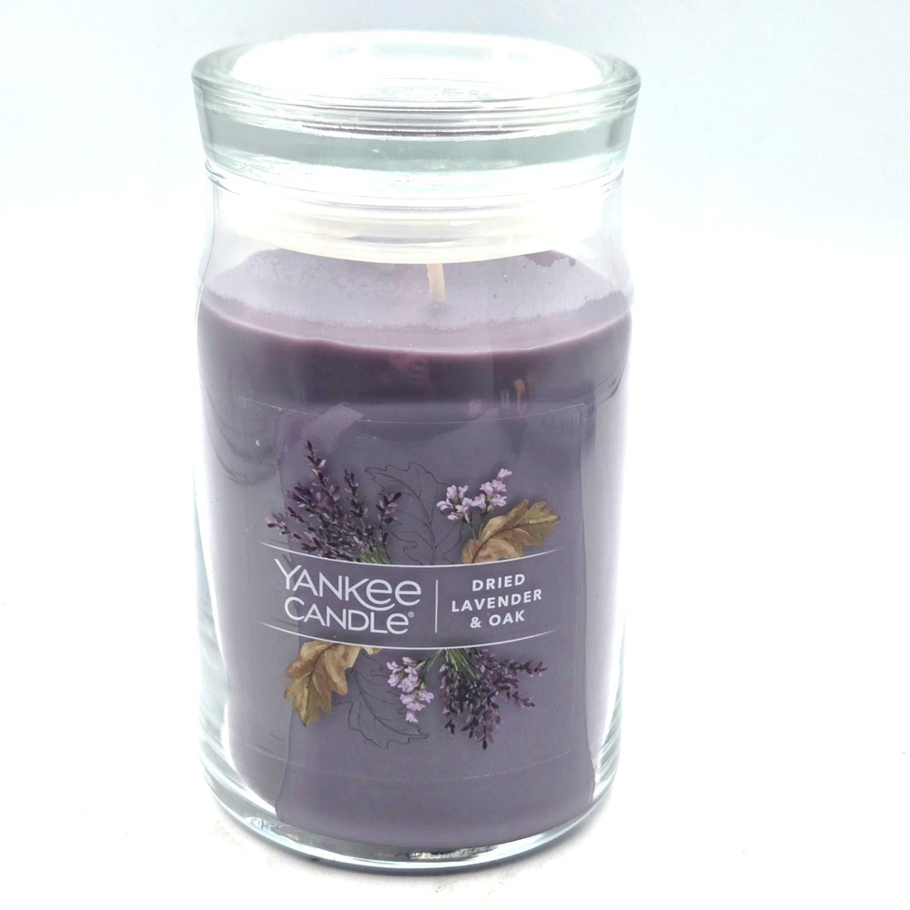 BRAND NEW Yankee Candle Dried Lavendar & Oak 20 oz LARGE 2 Wick